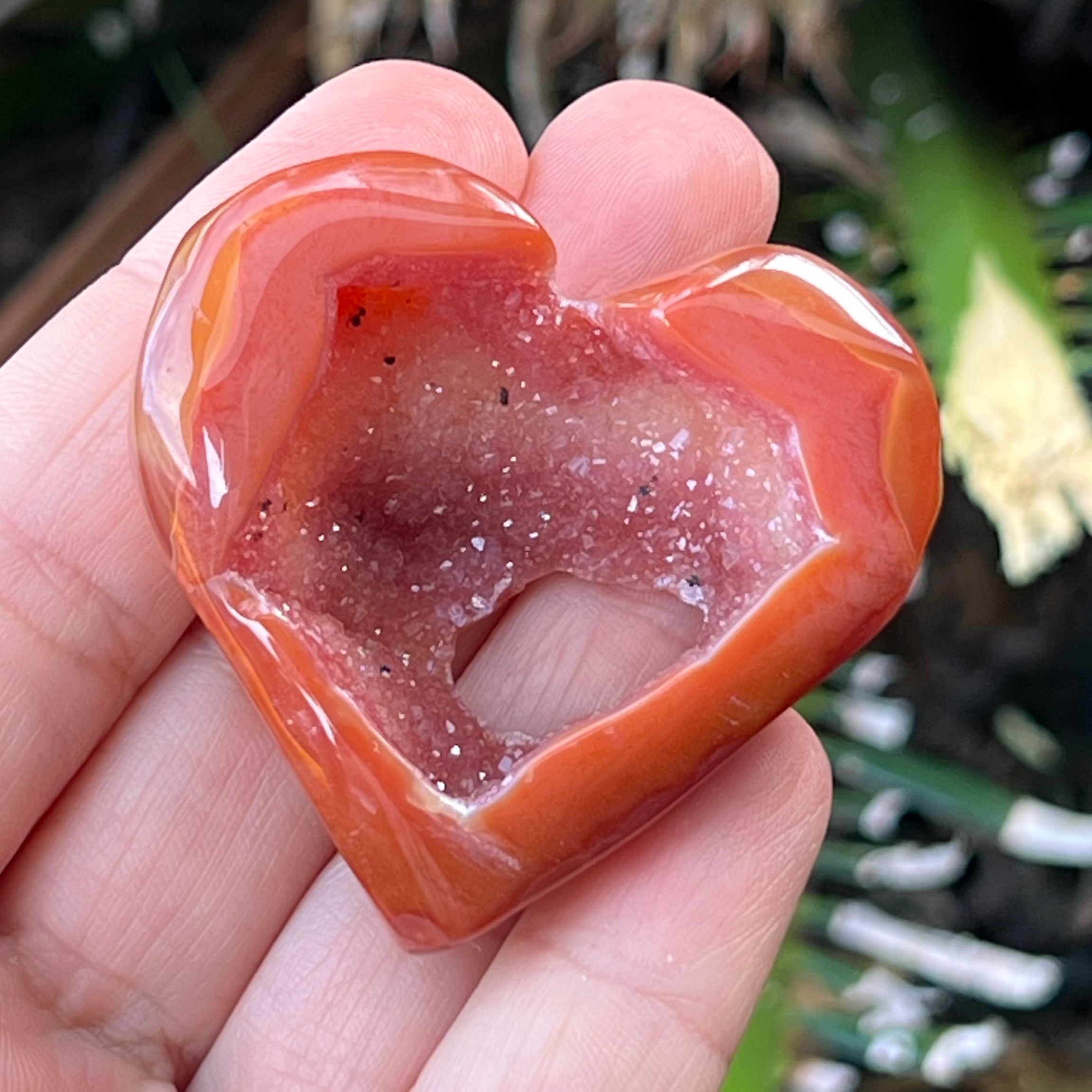 Carnelian Geode Heart ~ 7