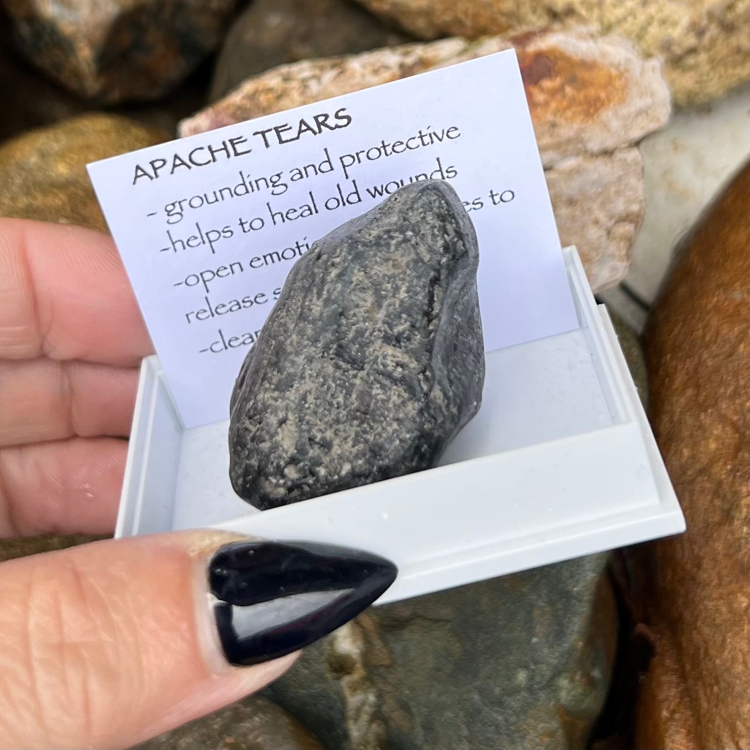 Apache Tears ~ Specialty Boxed Crystal