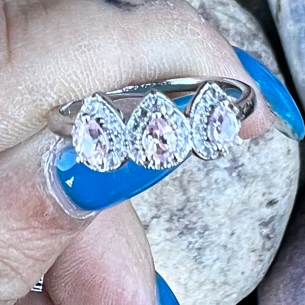 Pink Natural Sapphire Ring ~ size 7