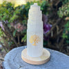 Selenite Cleansing & Charging Lamp ~ Tower Medium ~ Tree of Life