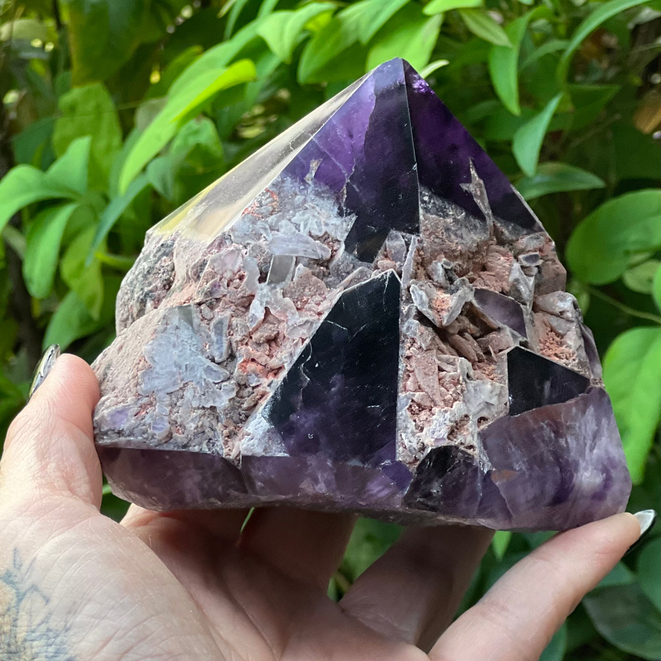 Semi Raw Amethyst Point