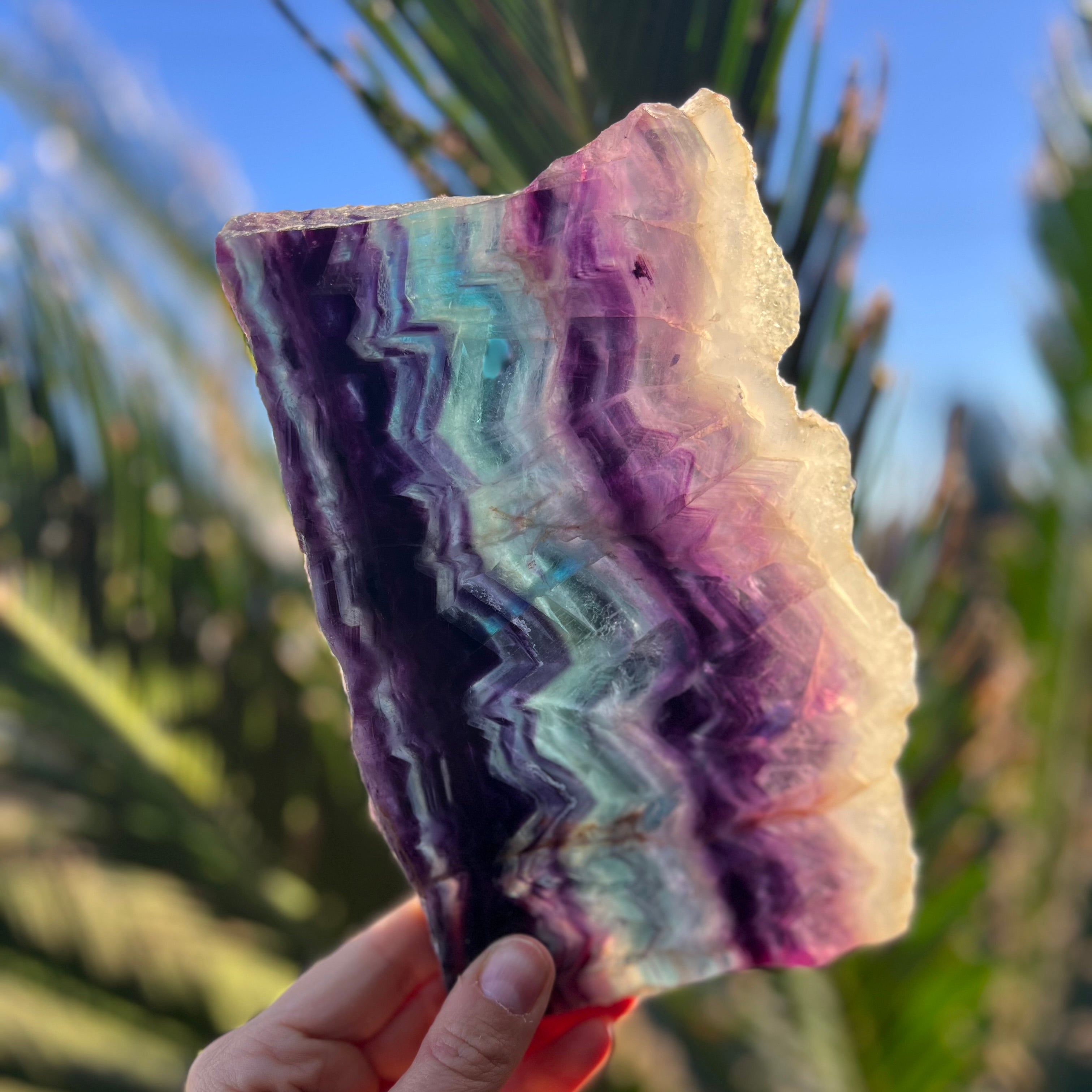 Rainbow Fluorite Slab