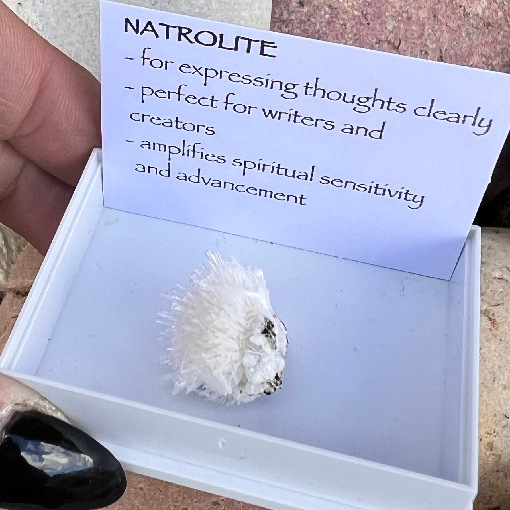 Natrolite Tumble ~ Specialty Boxed Crystal