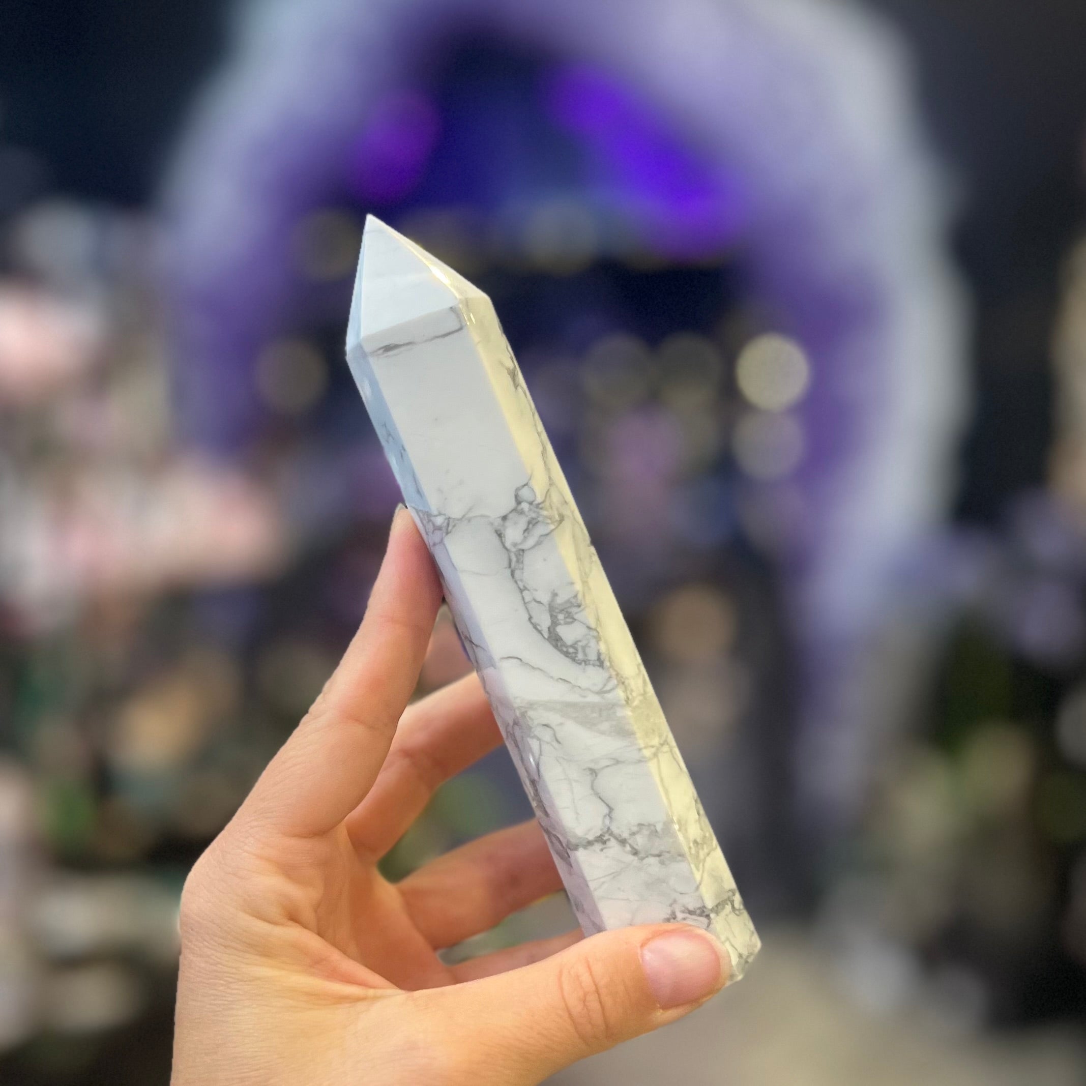 Howlite Large Calming Tower ~ Super Price