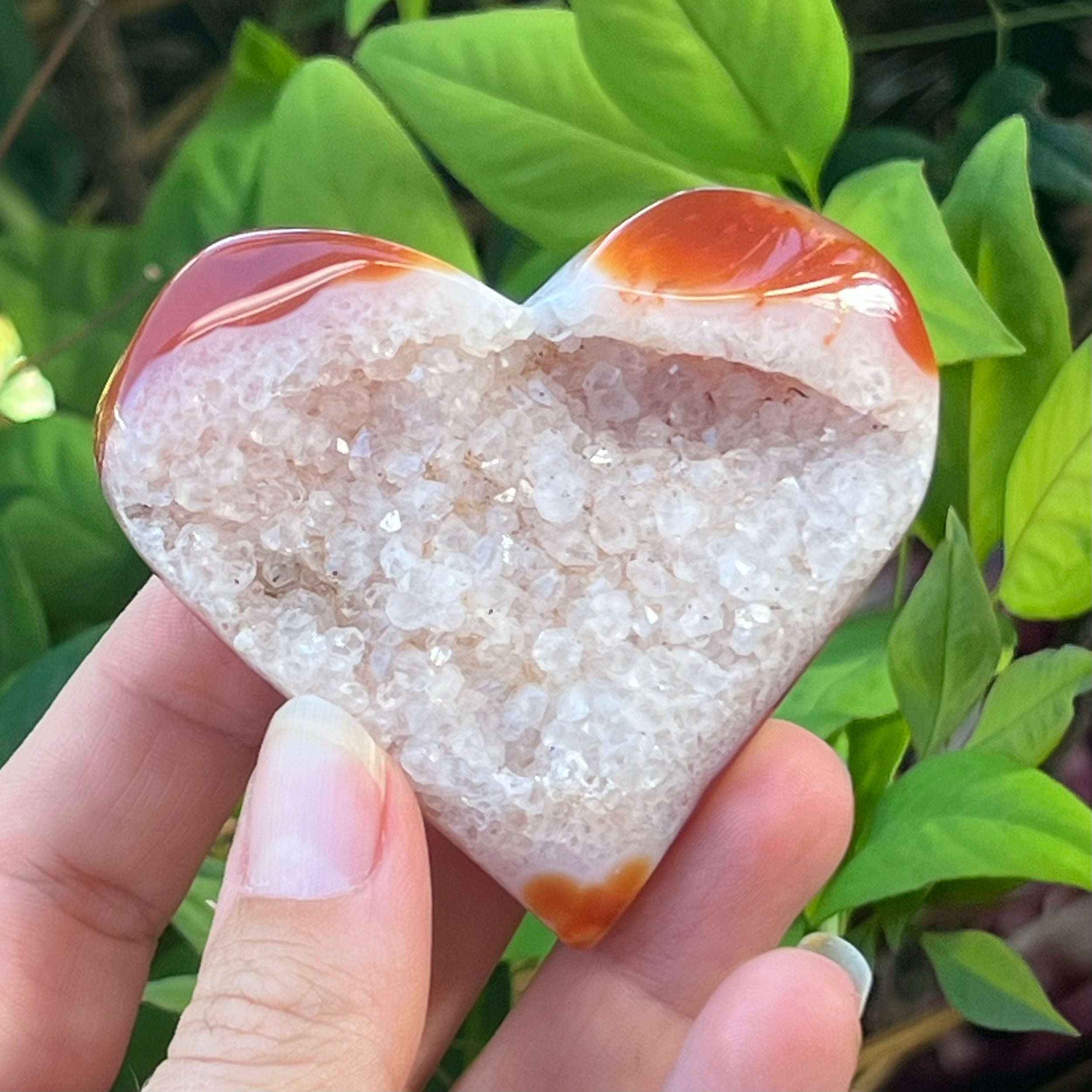Carnelian Geode Heart ~ 11