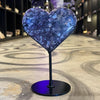 Lepidolite Heart Carving on Stand