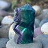Rainbow Fluorite Semi Raw Generator Tower