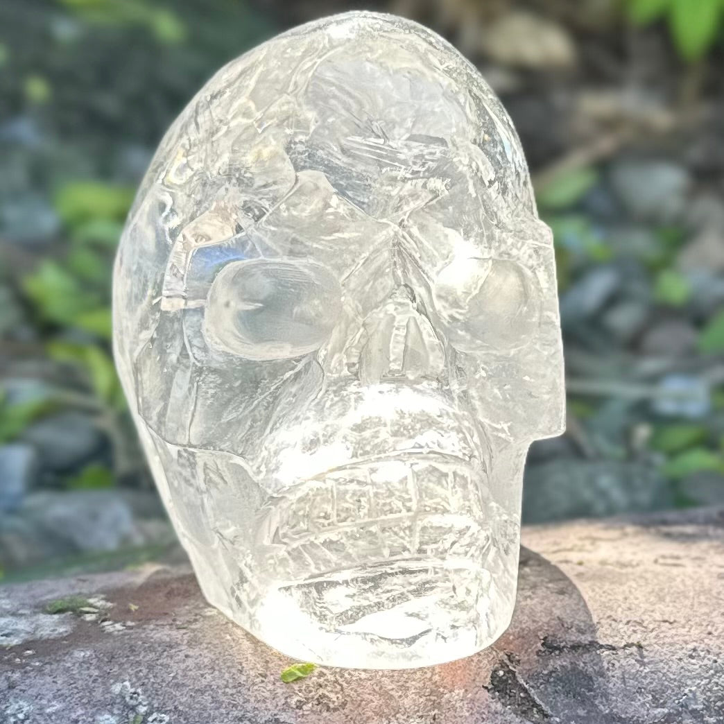 Clear Quartz Skull ~ Carving