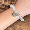 Clear Quartz Amplifying Bracelet with Heart  Charm