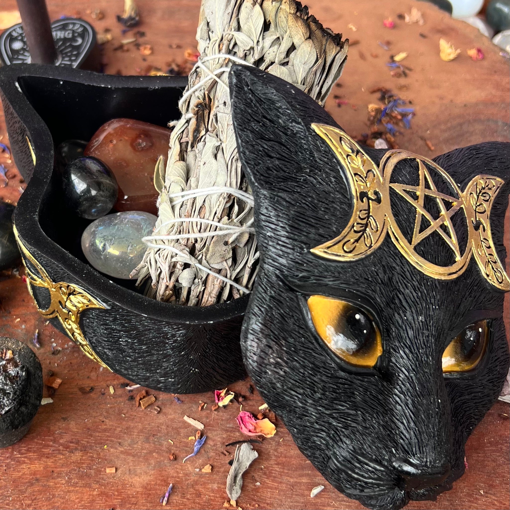 Mystical Cat Trinket Box