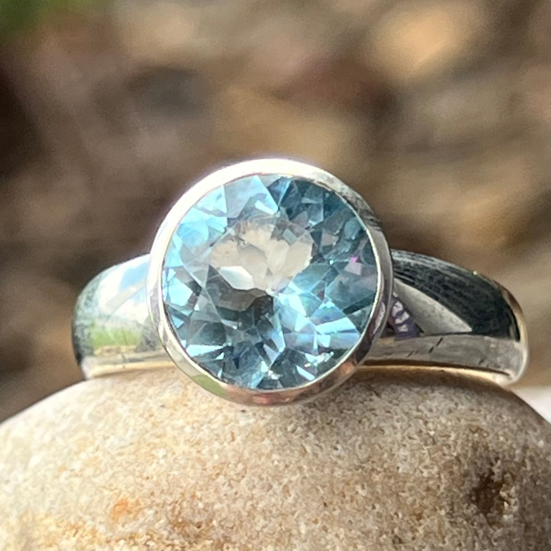 Topaz ~ Sterling Silver Ring - size 10.5