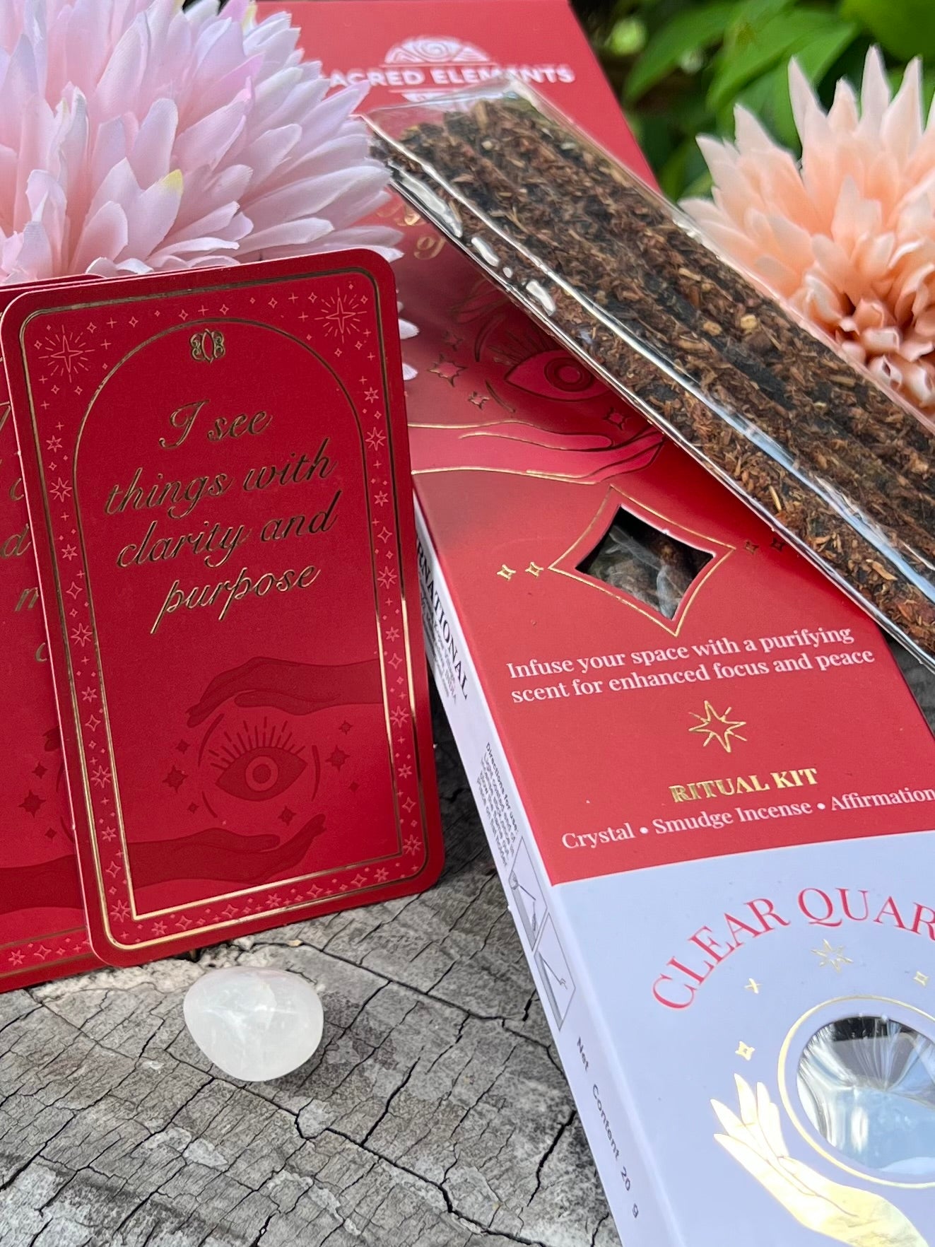 Affirmation of Clarity ~ Clear Quartz Incense Kit