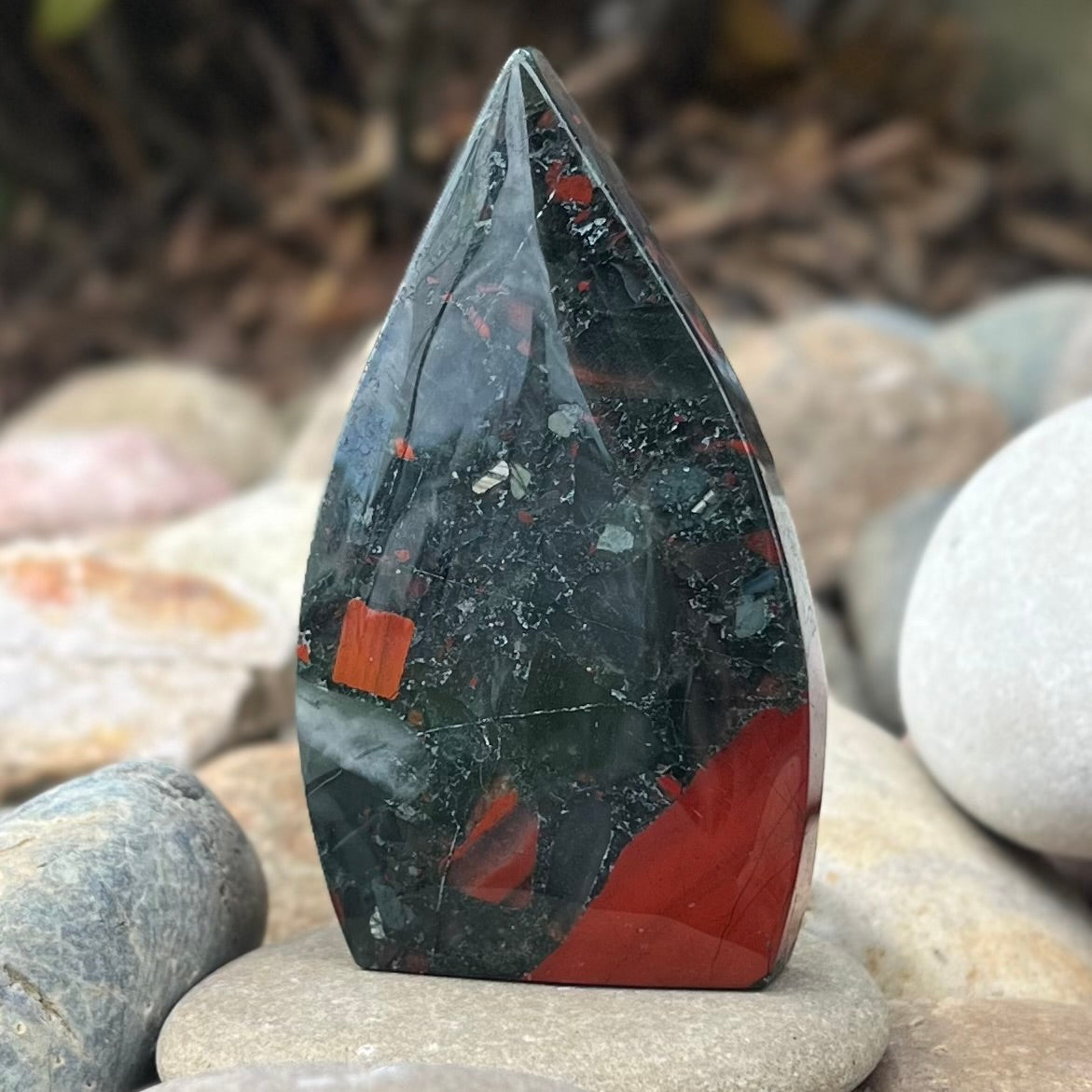 Bloodstone ~ Tear Carving