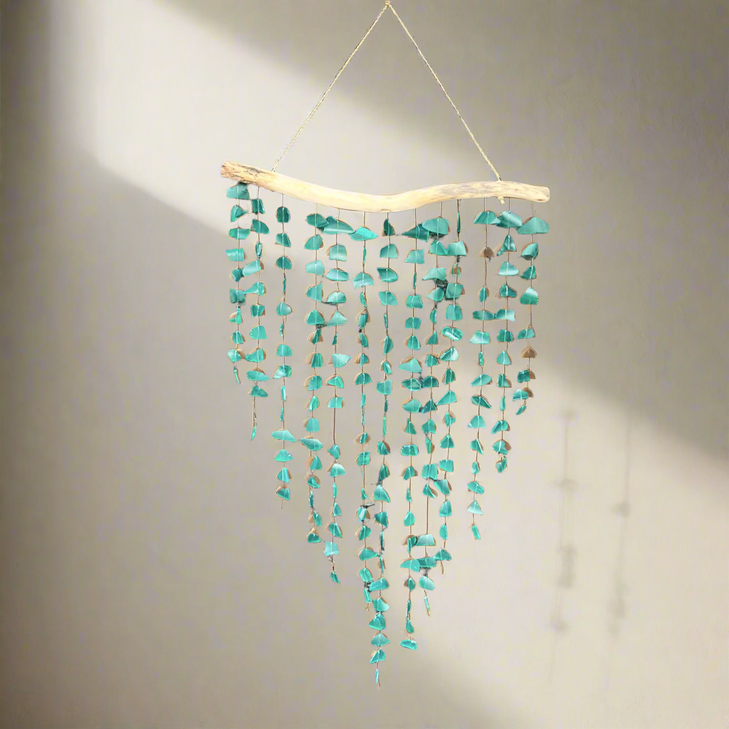 Sea Glass Wind Chime ~ Tranquility Teal