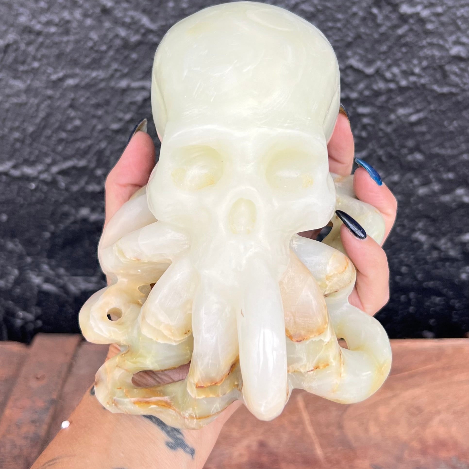 Octopus Skull Afghanistan Jade Carving