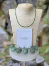 Ambiance paisible ~ Collier de perles à facettes en aventurine verte