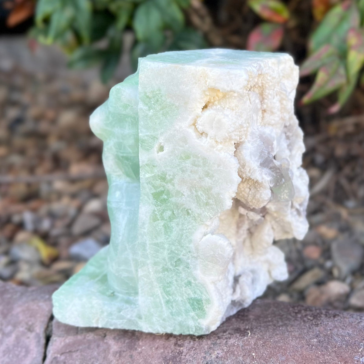 Fluorite Woman Lady Body Carving ~ Book End