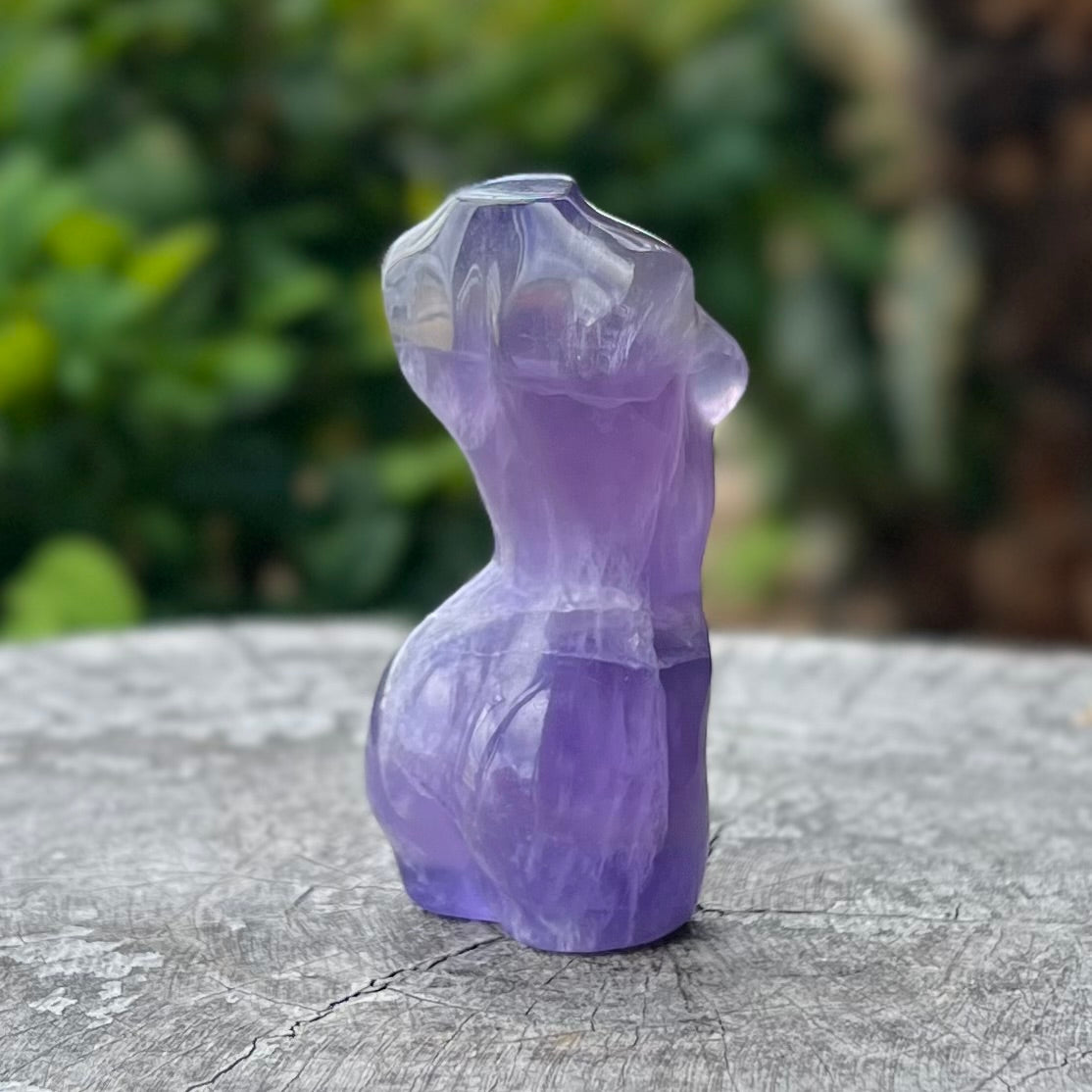 Purple Fluorite ~ Lady Body Carving