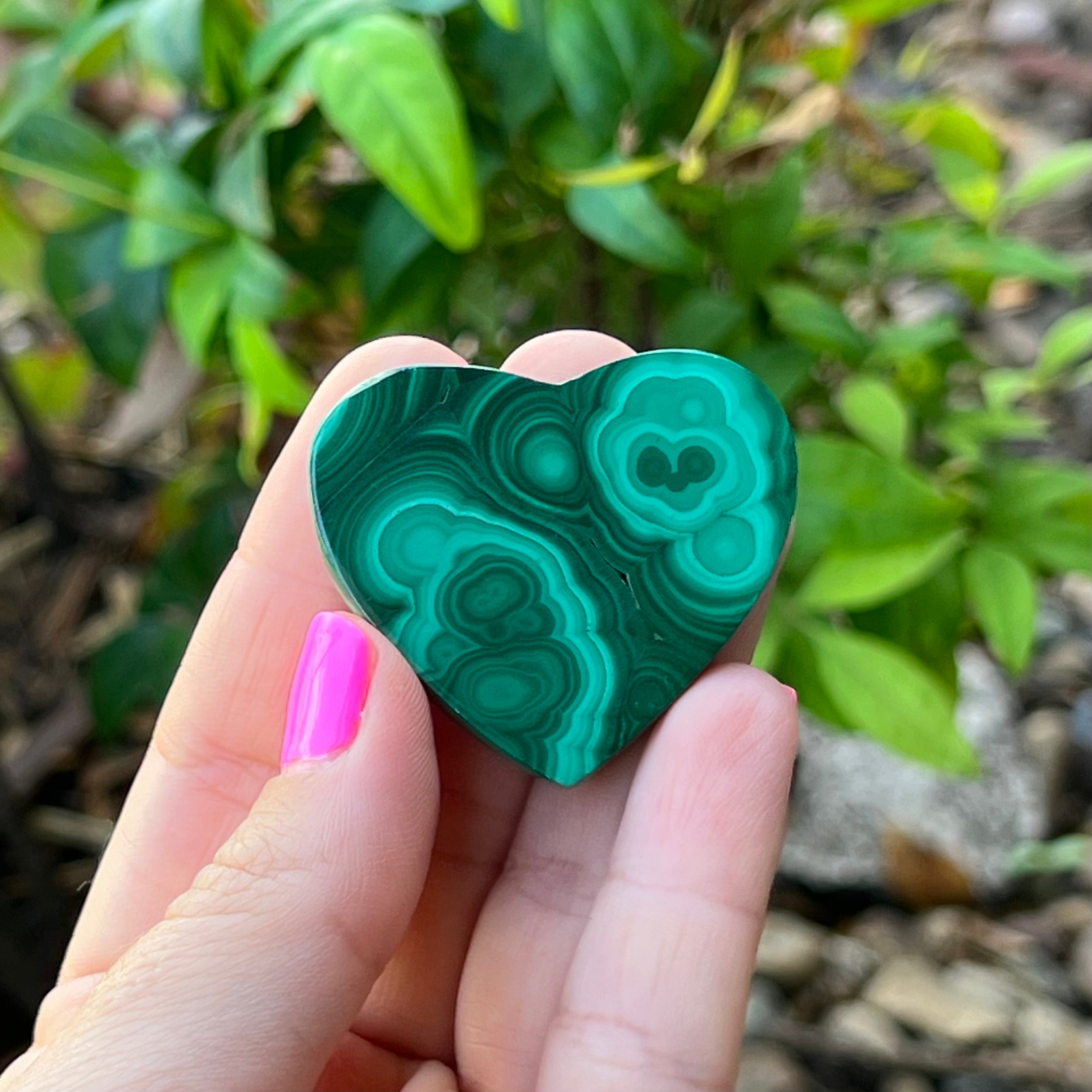 Malachite Heart Carving