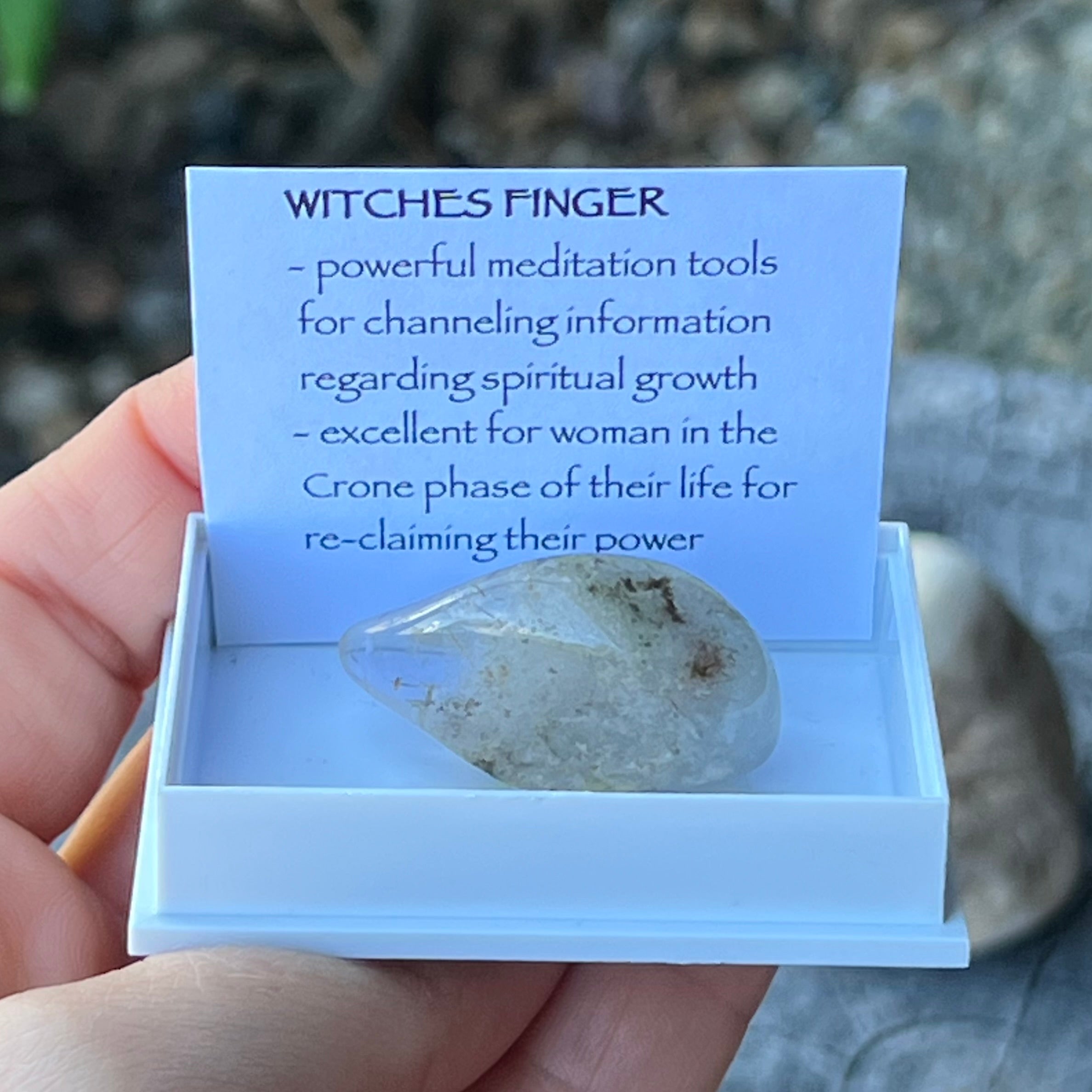 Witches Finger Tumble ~ Specialty Boxed Crystal