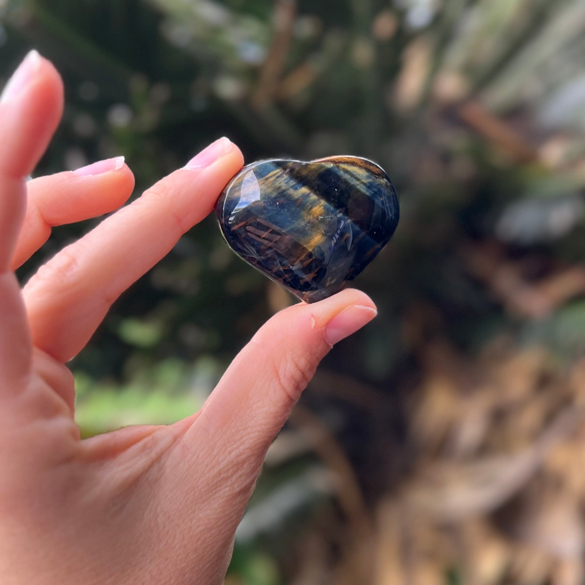 Blue Tiger Eye Heart ~ Specialty Crystal ~ 1