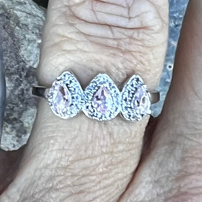 Pink Natural Sapphire Ring ~ size 7