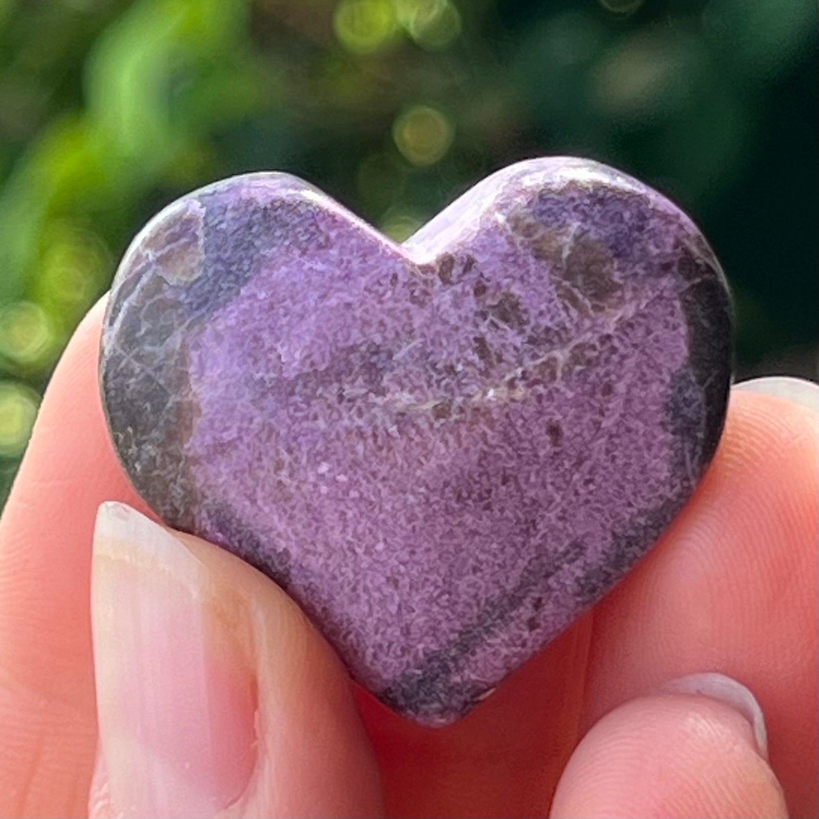 Purpurite Heart Carving