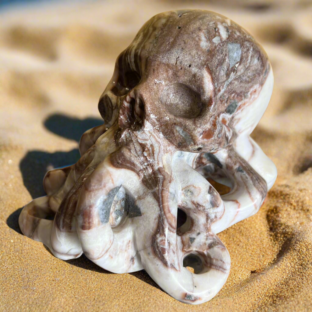 Octopus Skull Afghanistan Jade Carving