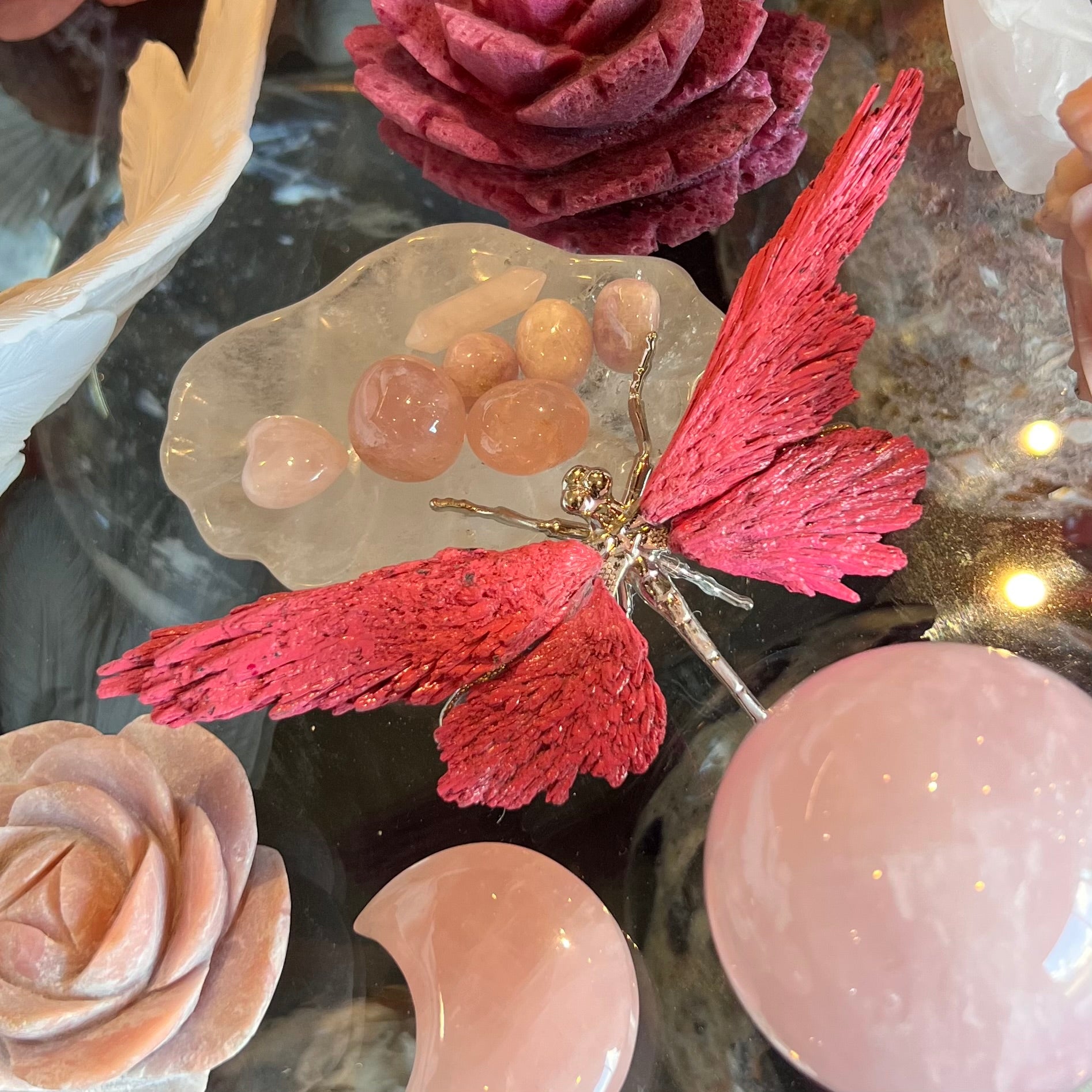 Dragon Fly ~ Kyanite Electroplate ~ Pink