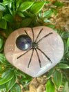 Mini Blue Goldstone Spider Carving