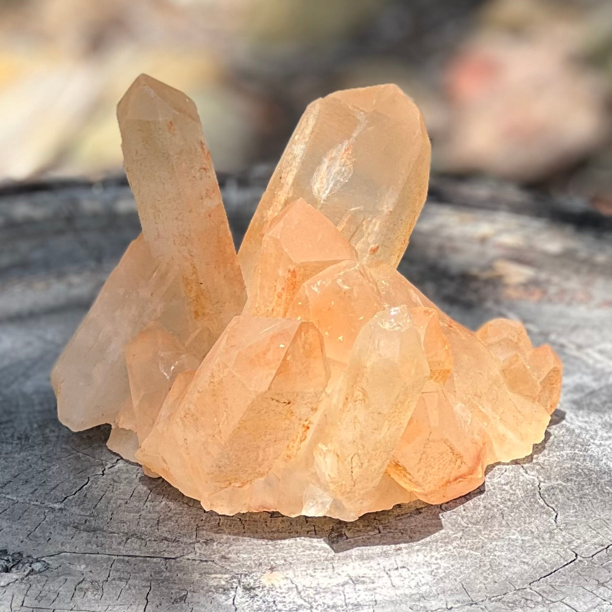 Tangerine Quartz Natural Raw Cluster