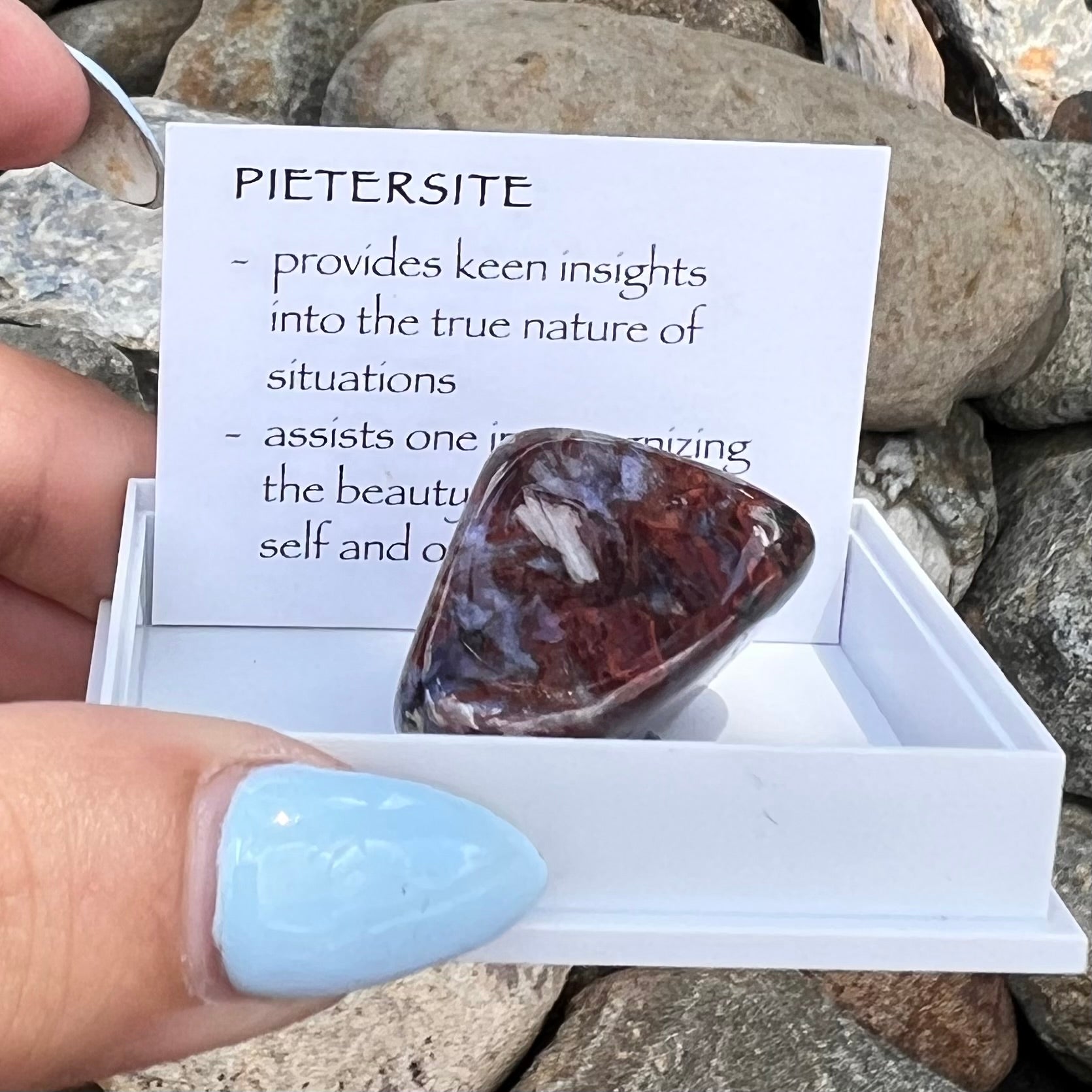 Pietersite Tumble ~ Specialty Boxed Crystal