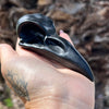 Black Obsidian Raven Skull