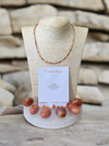 Confident Vibes ~ Collier de perles à facettes en cornaline