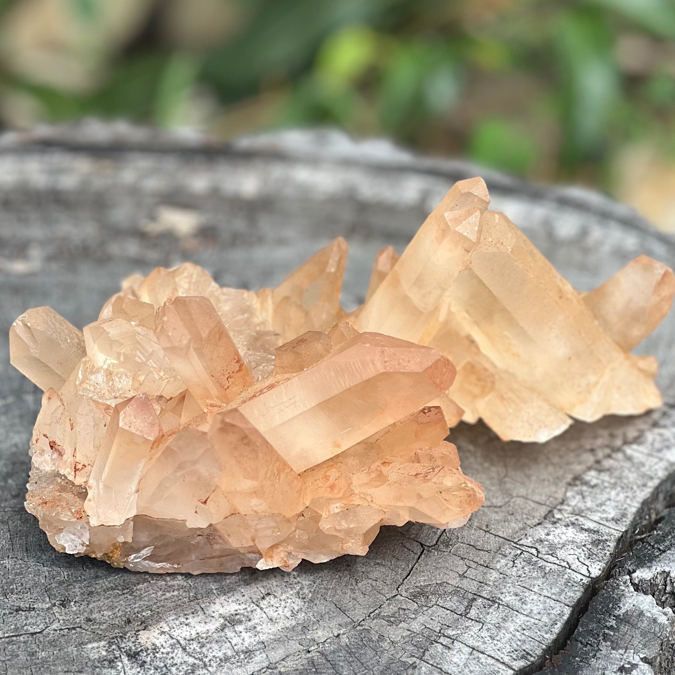 Tangerine Quartz Natural Raw Cluster