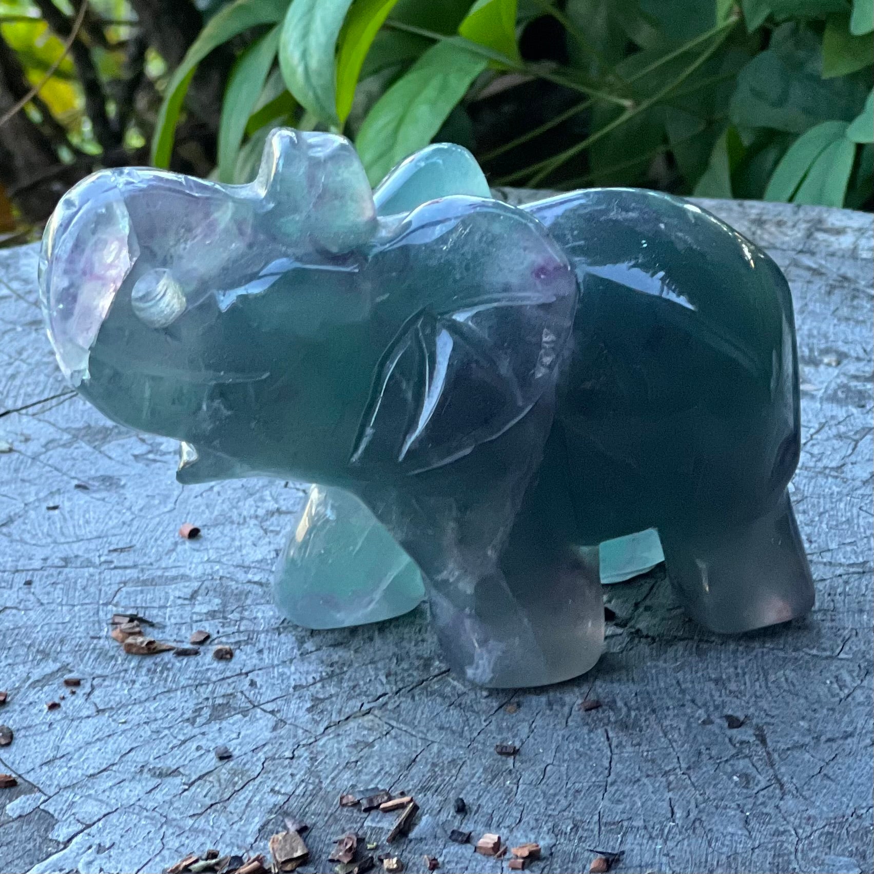 Rainbow Fluorite Elephant
