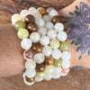 Afghanistan Jade Beaded Bracelet ~ Large Fit