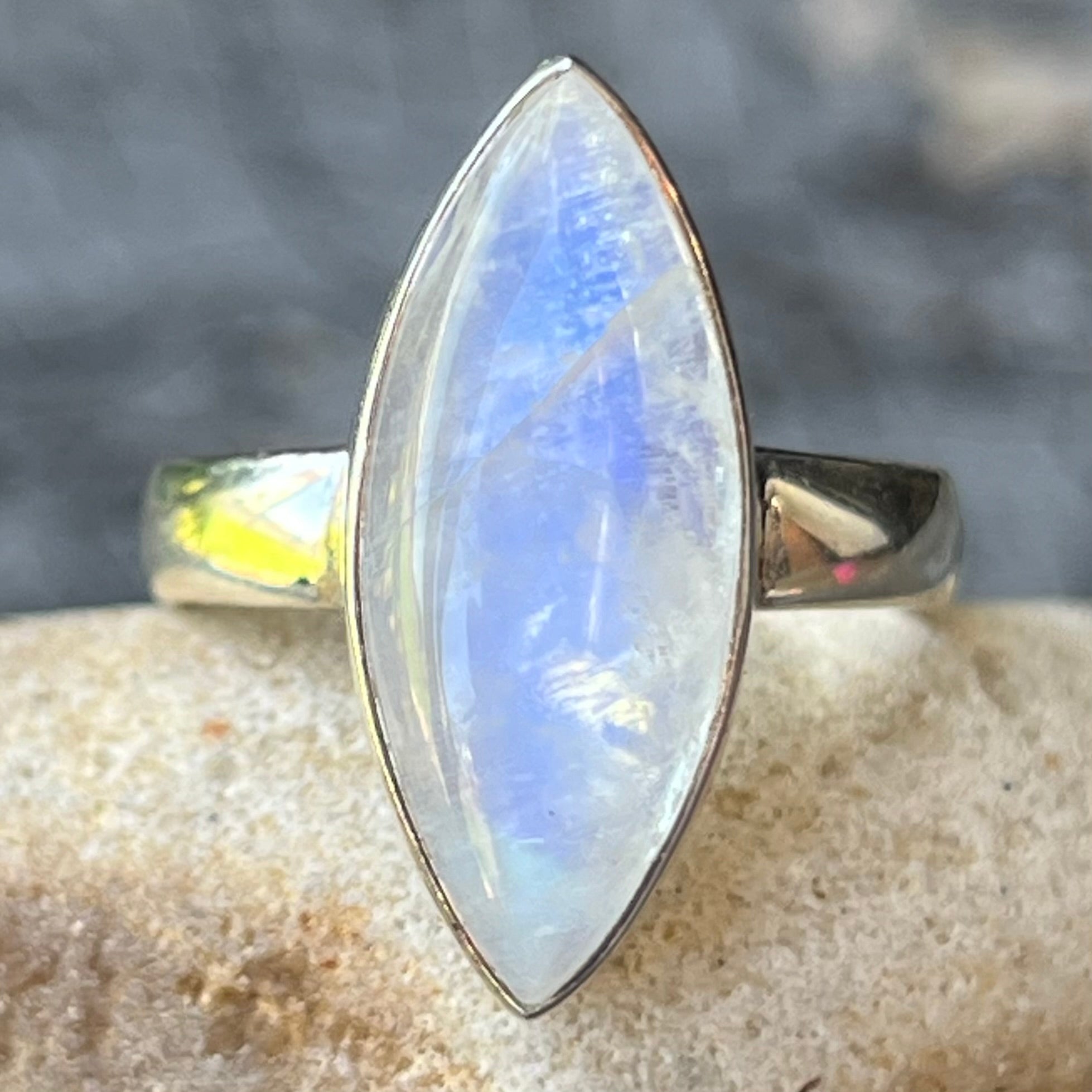 Moonstone Sterling Silver Ring ~ Size 8