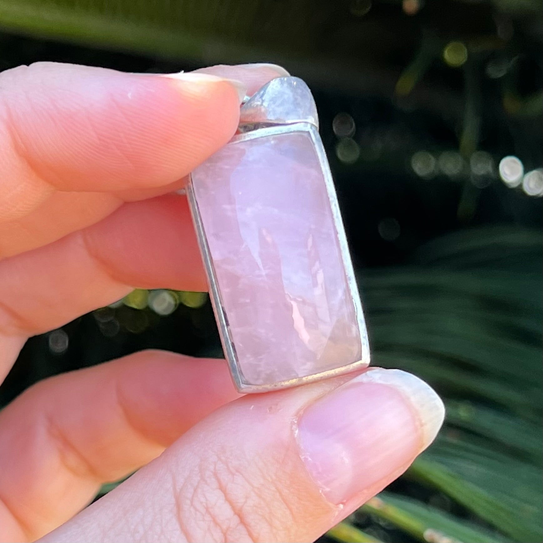 Rose Quartz ~ Sterling Silver Pendant