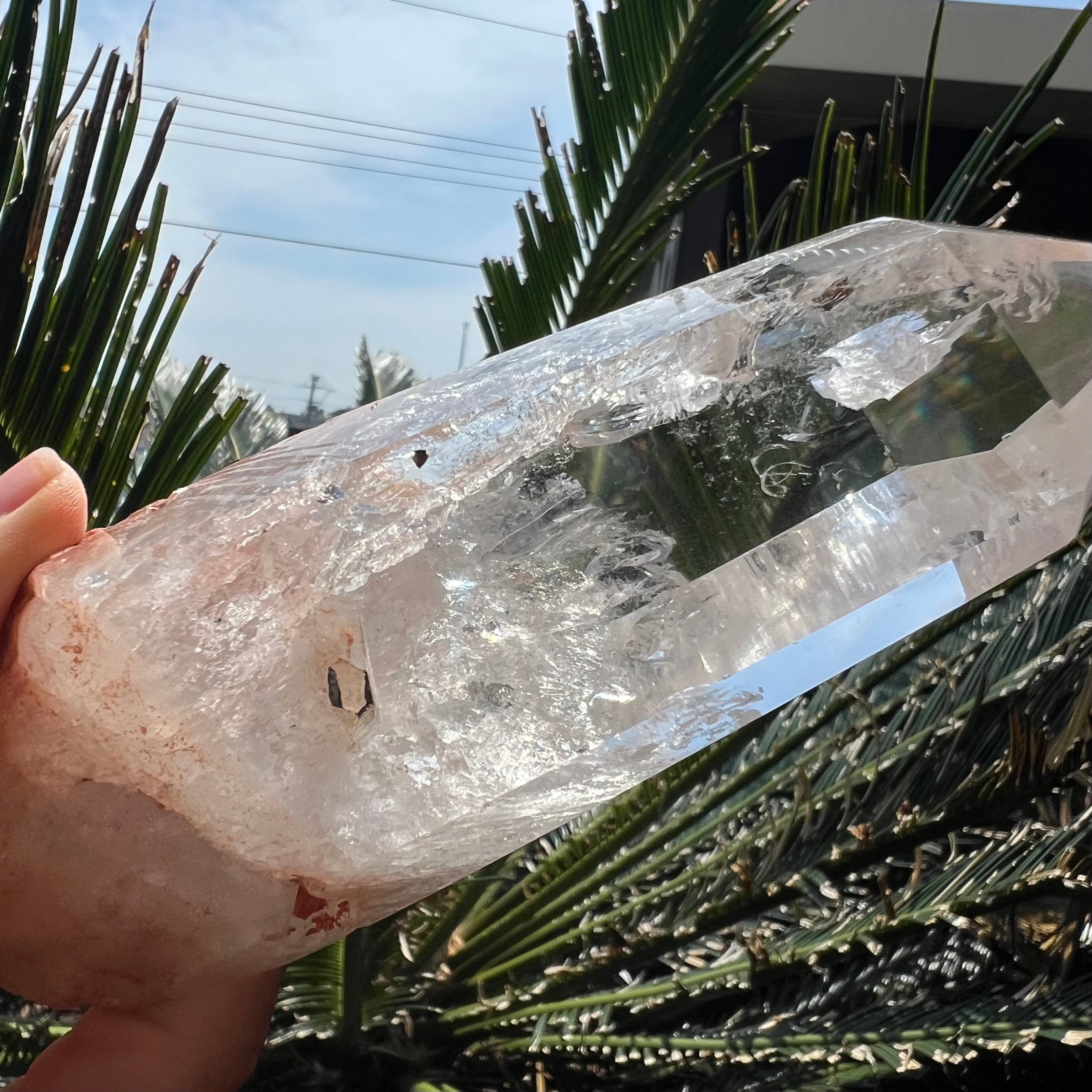 Clear Quartz Semi Raw Point