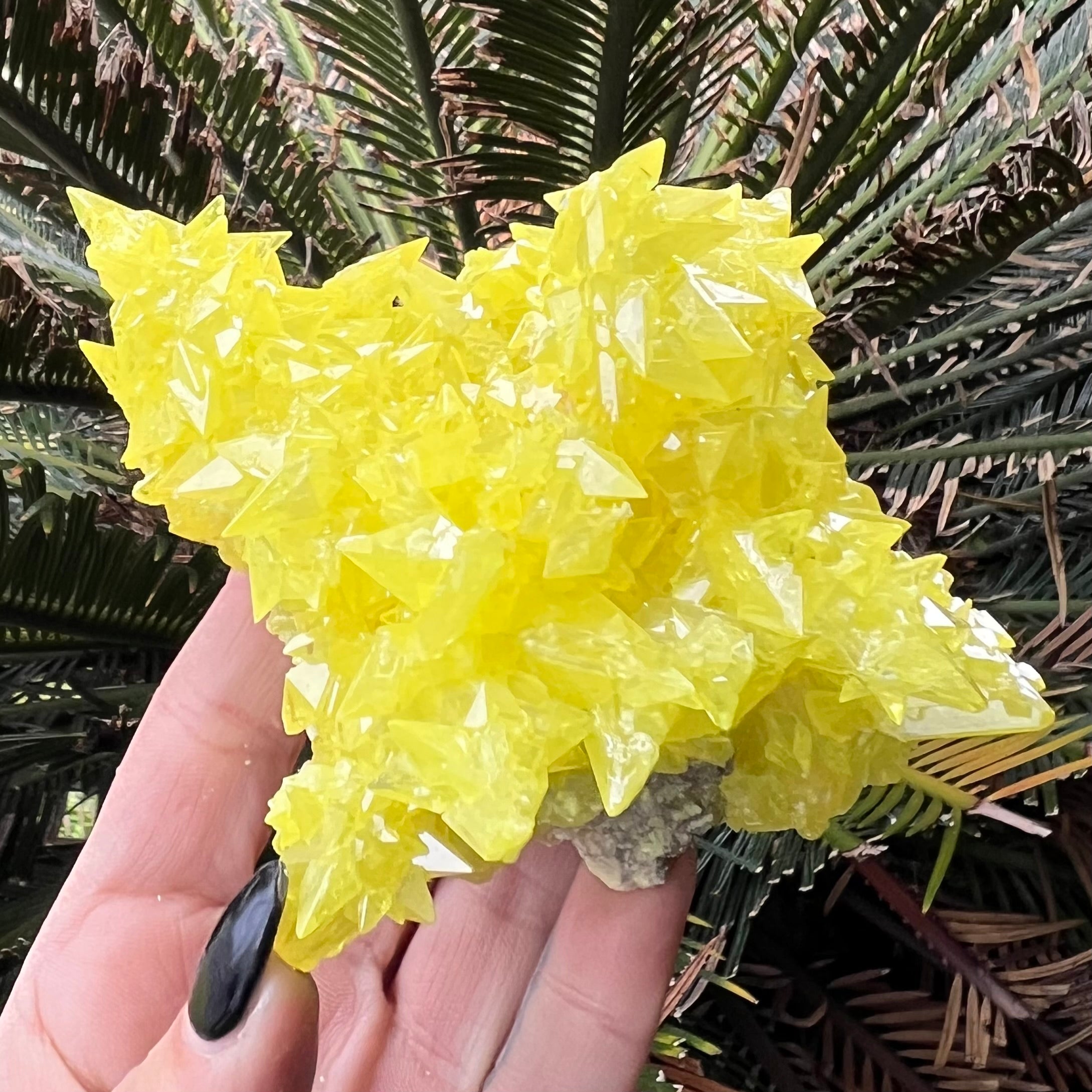 Sulphur Quartz Specimen