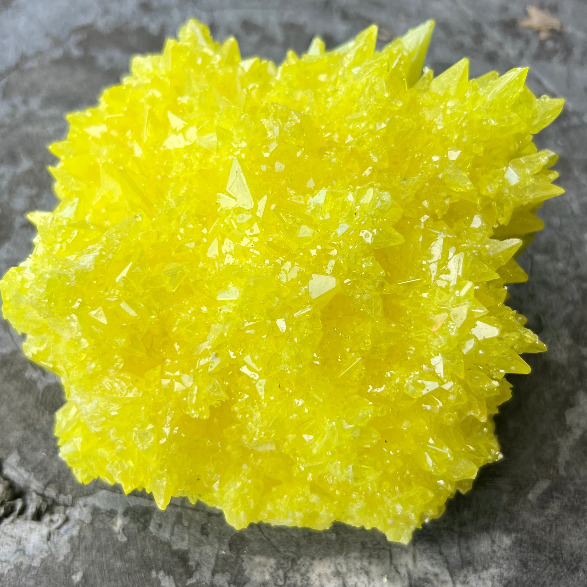 Sulphur Quartz Specimen