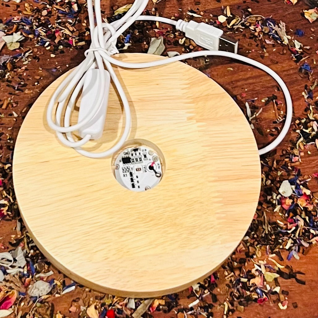 LED Large Light Base ~ Multi Coloured – Muse Crystals & Mystical Gifts