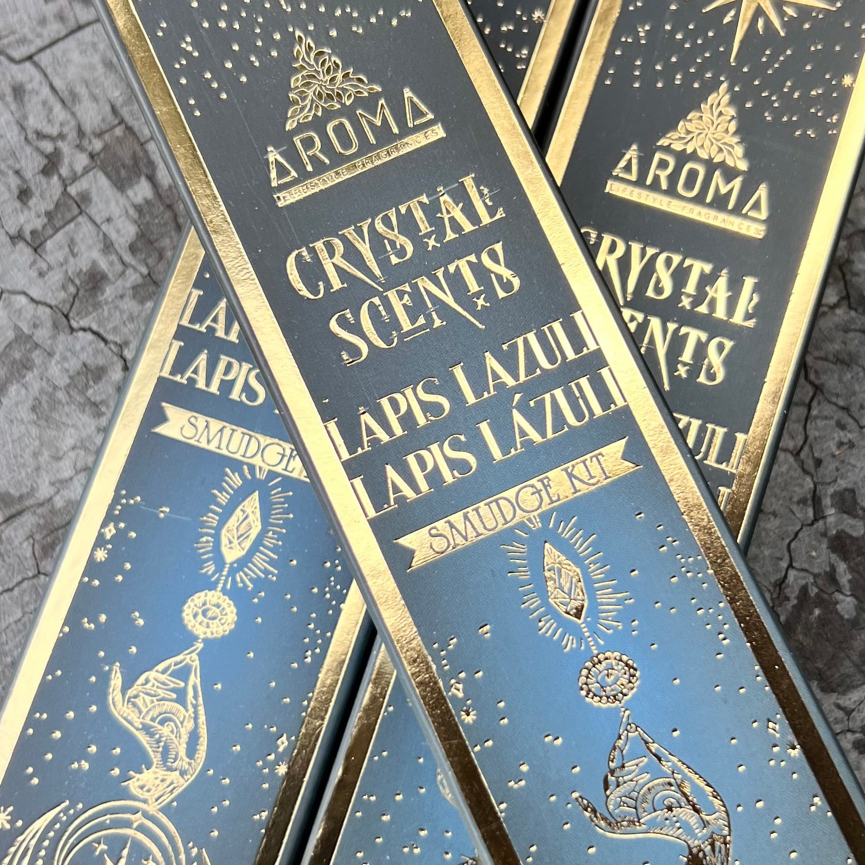 Lapis Lazuli ~ Crystal Scents Smudge Kit Incense