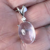 Rose Quartz with Topaz ~ Sterling Silver Pendant