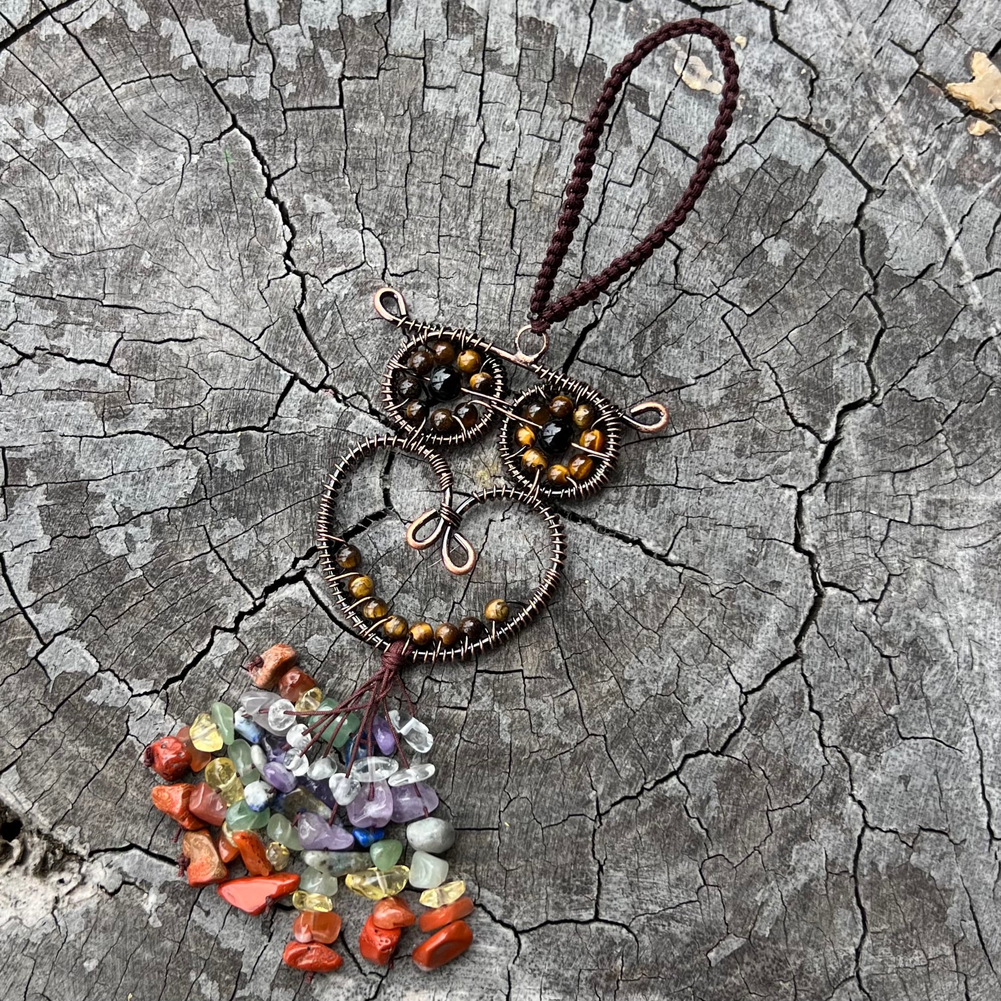 Chakra Hanger ~ Owl ~ Tiger Eye