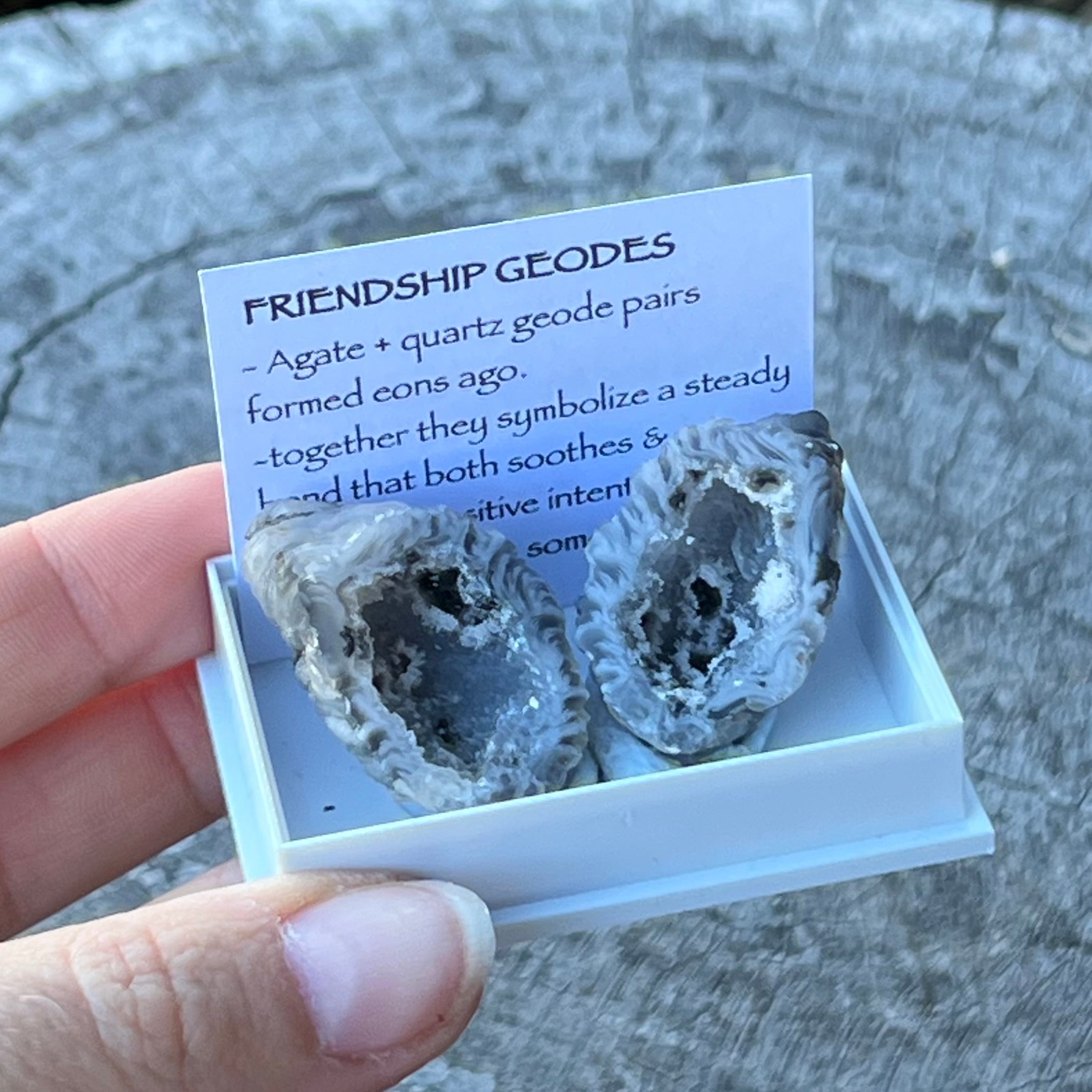 Agate Friendship Geodes ~ Specialty Boxed Crystal