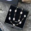 Muse Elegance ~ Rose Quartz & Pearl Set ~ Gold