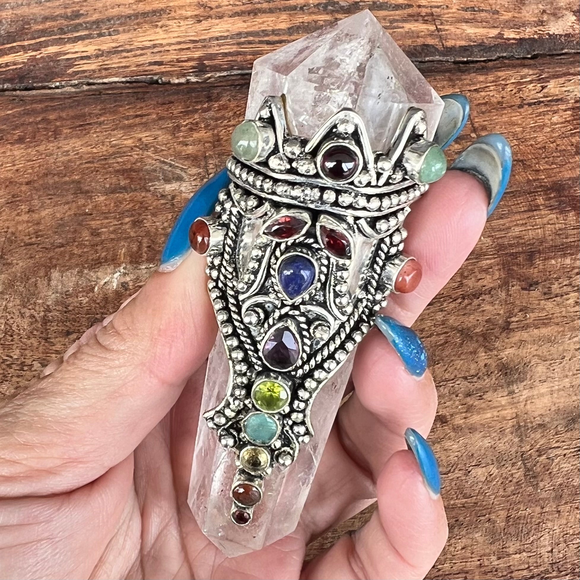 Super Wand ~ Embellished Clear Quartz