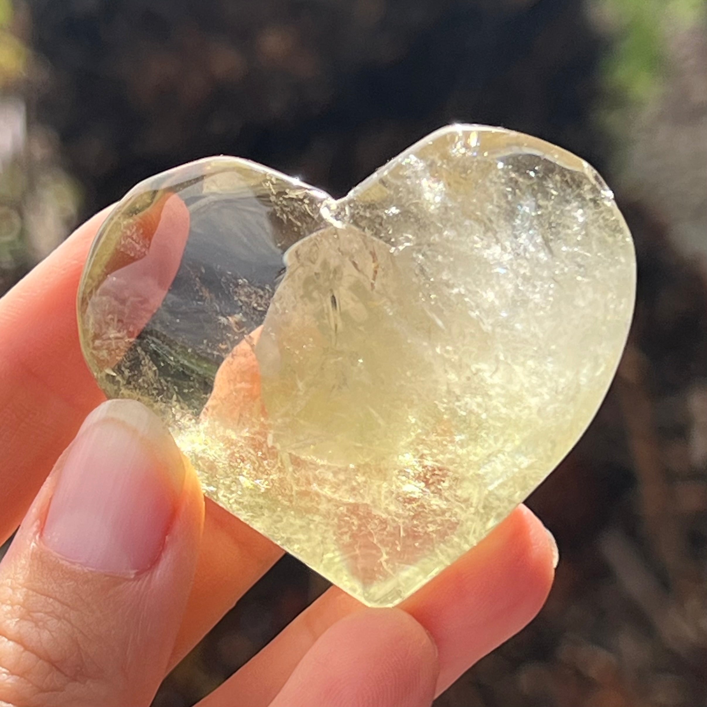 Citrine Heart Carving